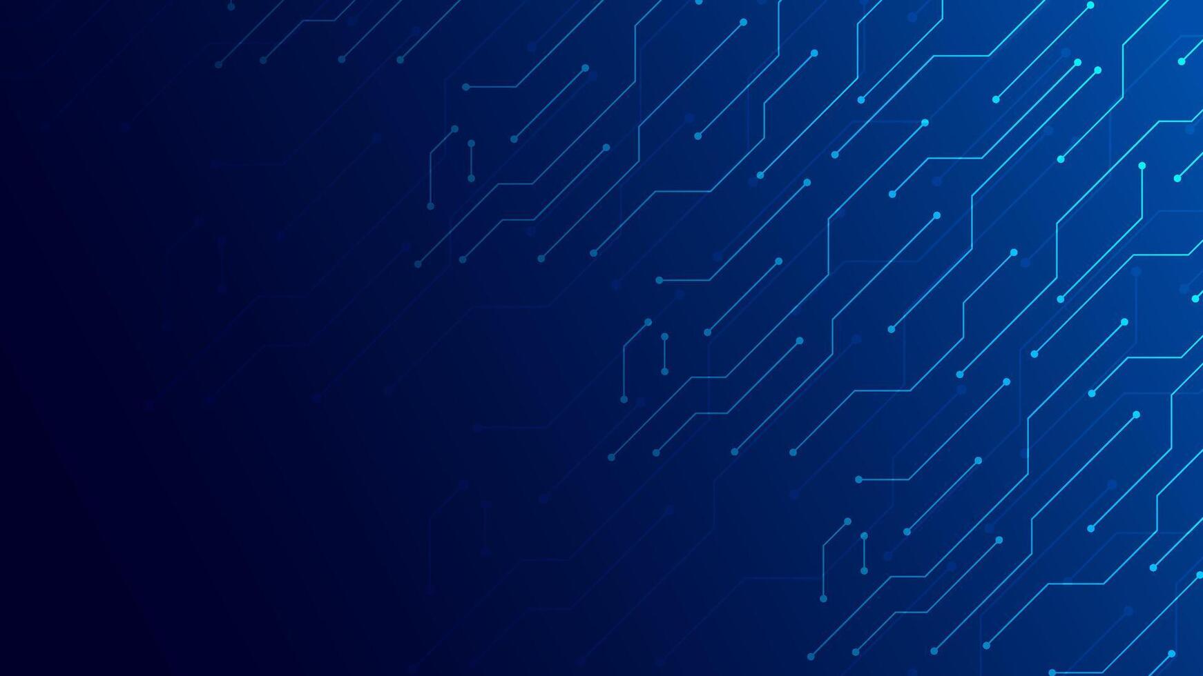 Circuit board abstract futuristic background. Digital background with circuit line elements in technology blue. Cpu, motherboard, semiconductor, and computer processor concept vector