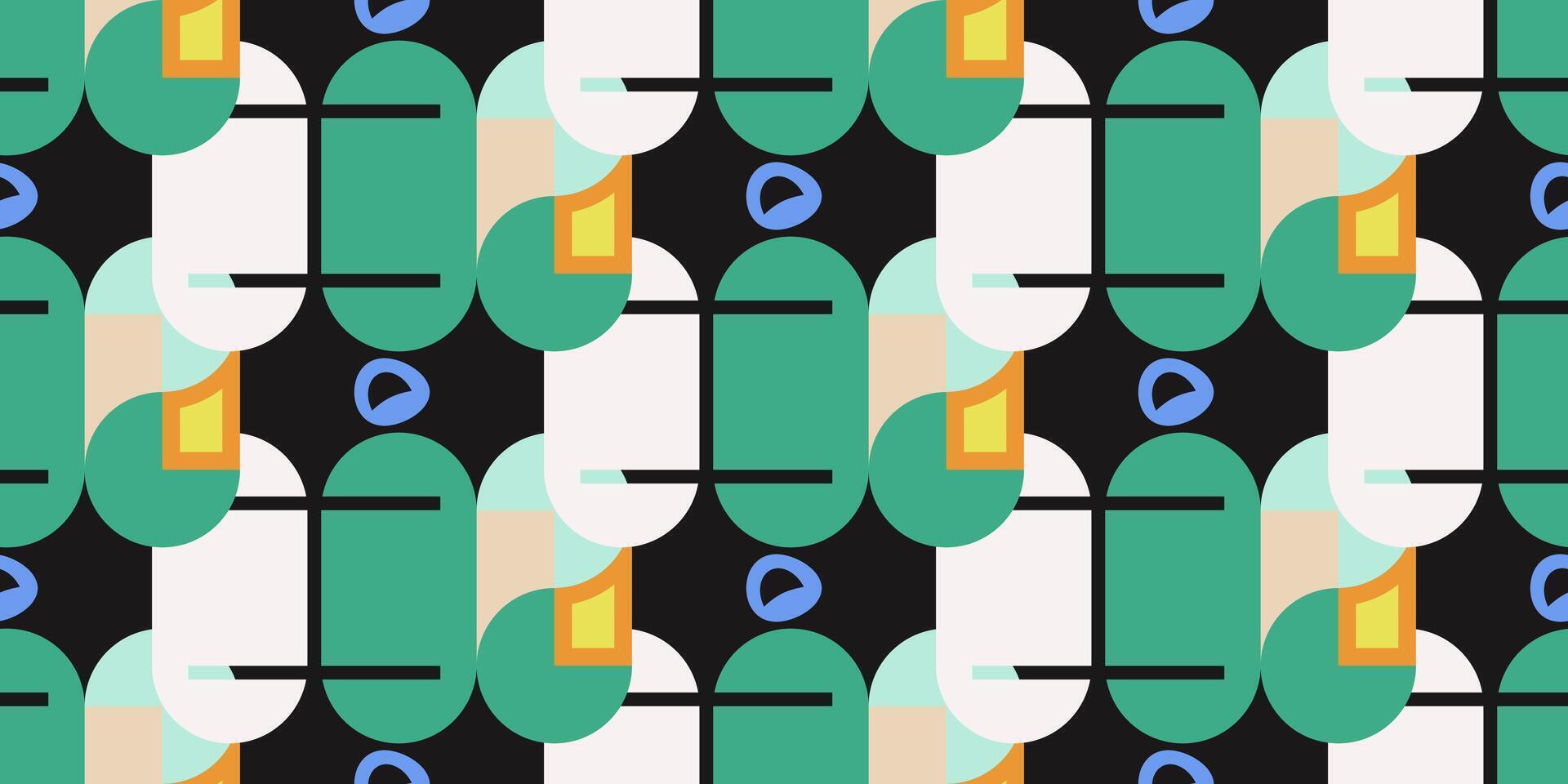 Memphis color pop pattern playful geometric blocks bold abstract groove vector