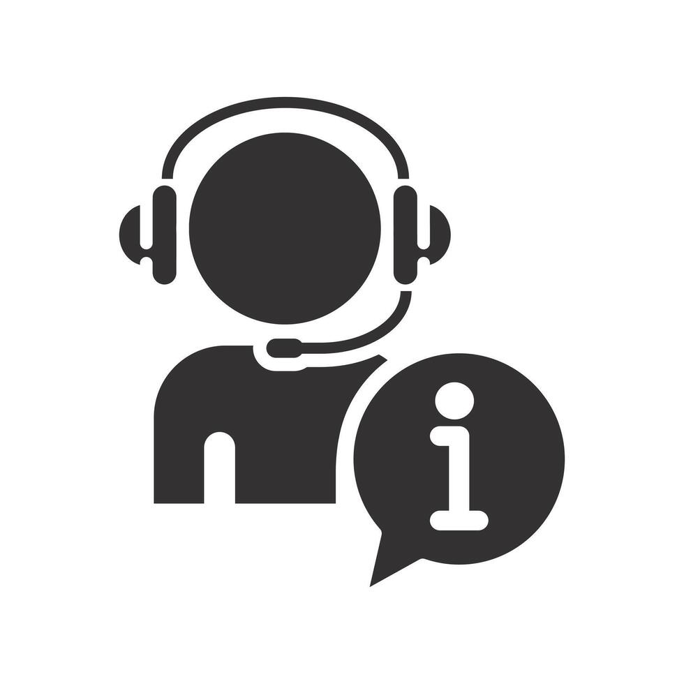 client support, info center icon, guide or advisor, call reception service, helpdesk, operator or agent, flat illustration vector