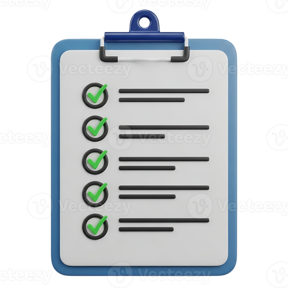 Achieve project success using a checklist with green checkmarks, perfect for business presentations, training materials, and process documentation png