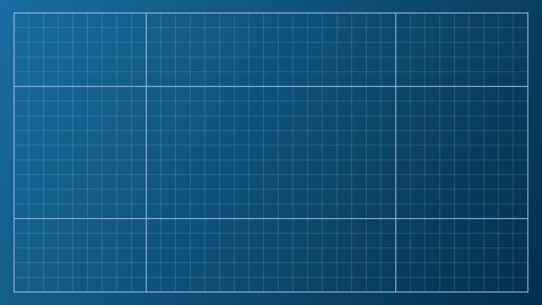 Blueprint background with graph grid on blue paper surface. This blueprint bg is applied to architecture drafts, project layouts, and technical drawing plans. vector