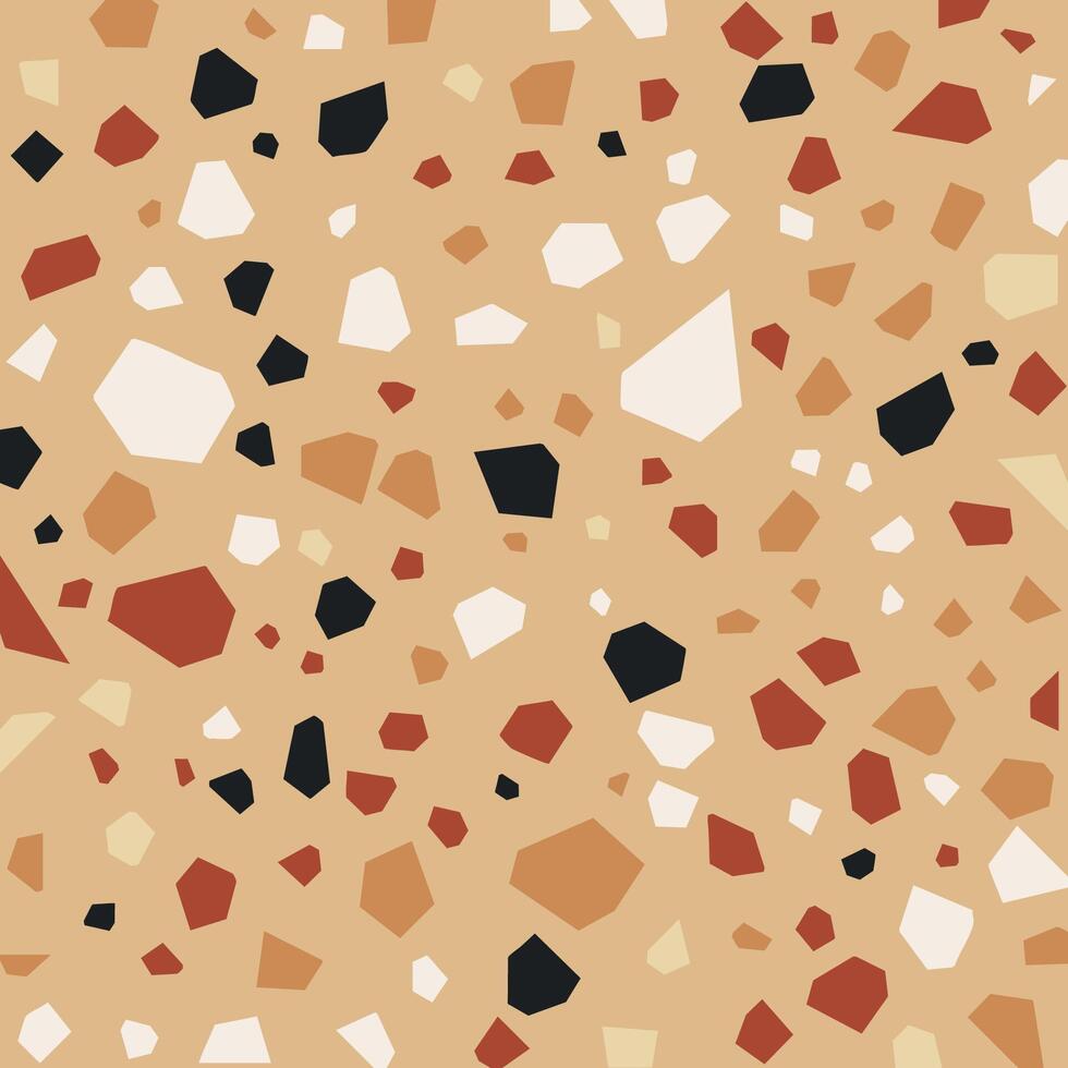 Abstract terrazzo style pattern design background vector