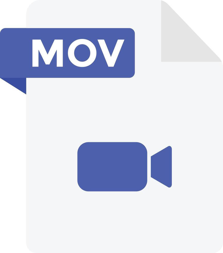 MOV File format or file type icon. multimedia format interface. music archive file extensions. file format symbol. Data Management sign vector