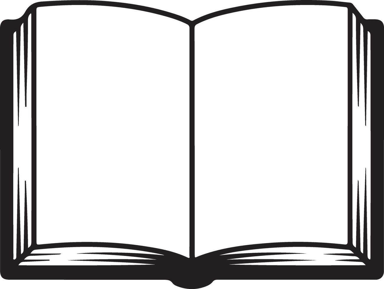 Open book with blank pages isolated on white background for reading and writing vector