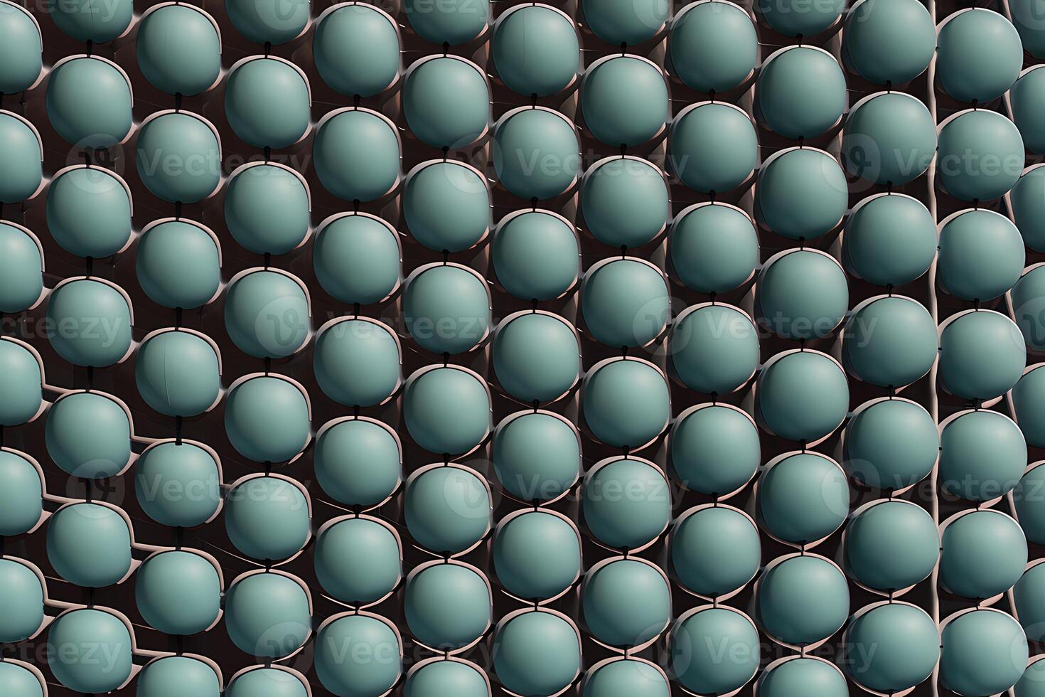 Teal Spheres Arranged in a Grid Pattern with Subtle Lighting background abstract photo