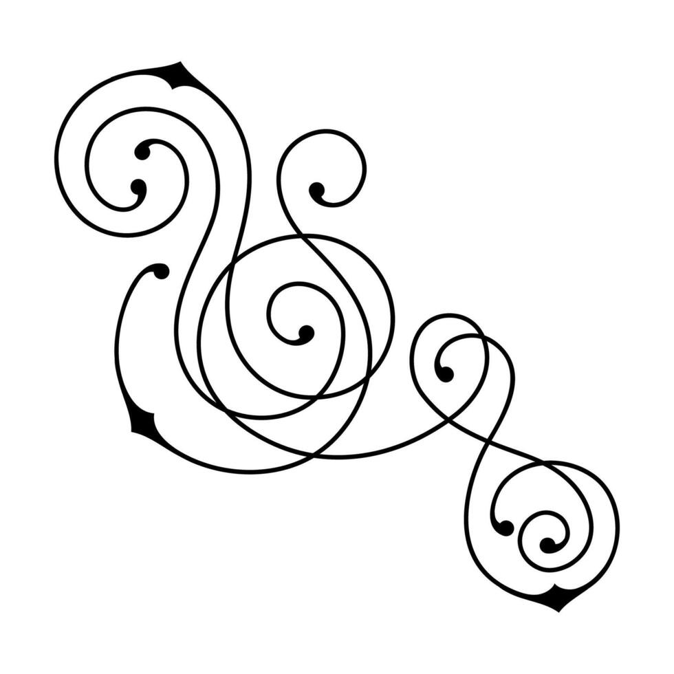 Line element. Modern decorative linear vignette. vector