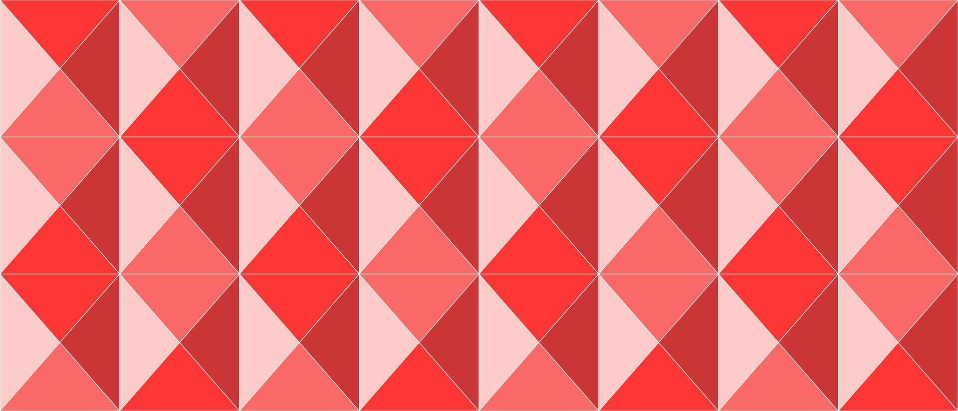 Bold red geometric cube pattern for abstract backgrounds, packaging, and modern print design. Symmetrical red geometric shapes forming a repeating cube illusion. vector