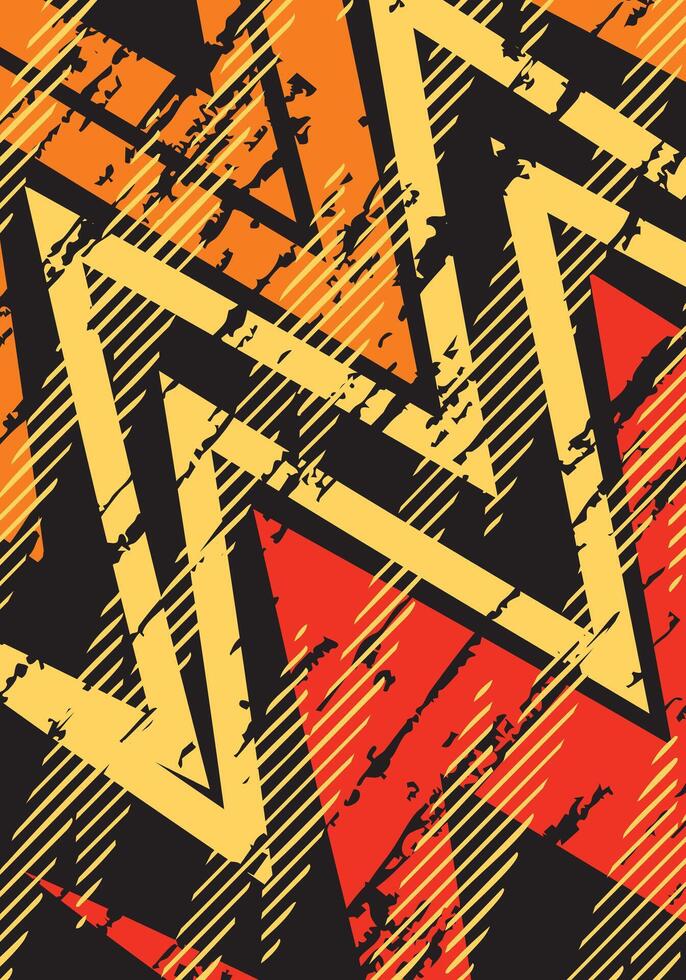 Abstract geometric background of triangle pattern with grunge texture vector