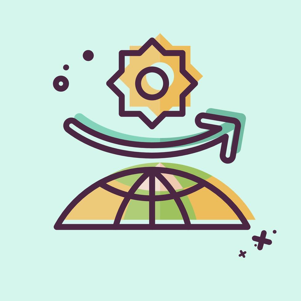 Icon Ozone Layer. related to Spf and Sun symbol. MBE style. design editable vector