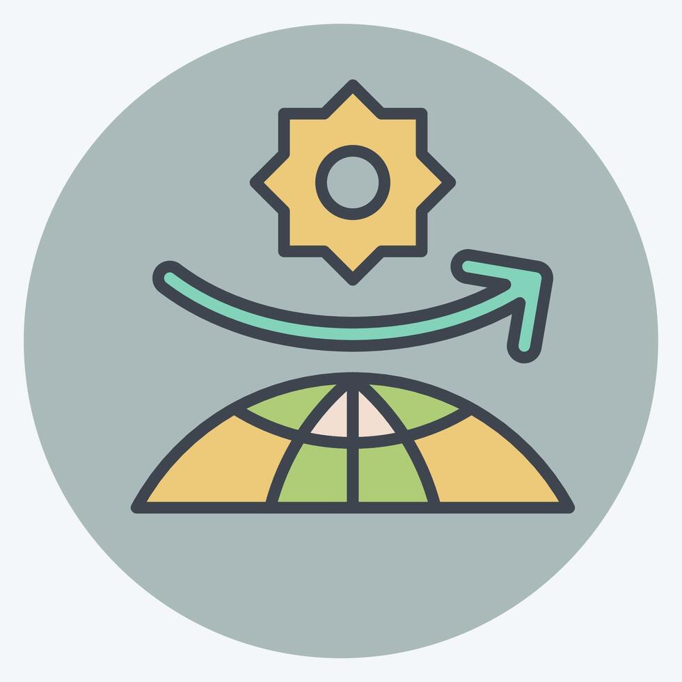 Icon Ozone Layer. related to Spf and Sun symbol. color mate style. design editable vector