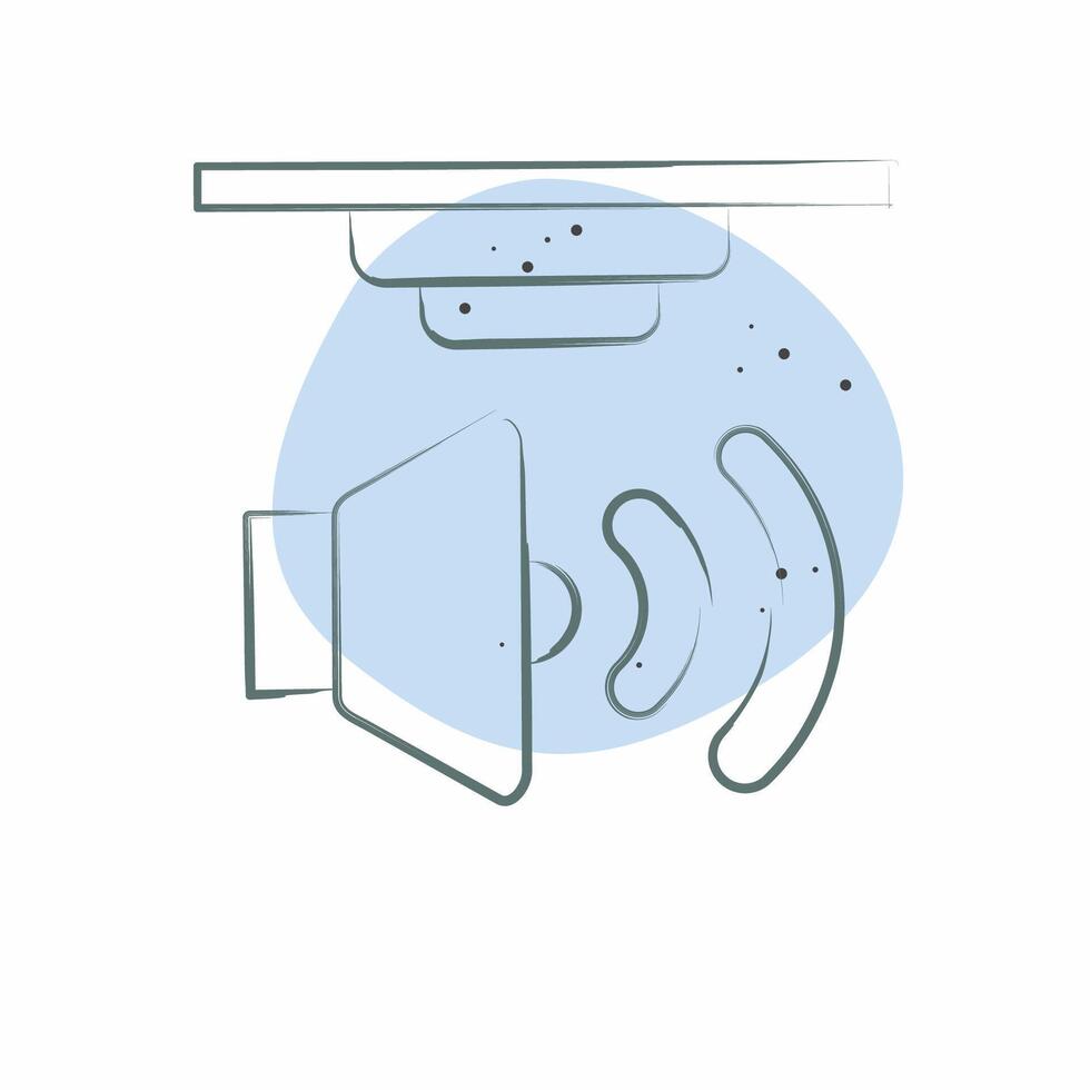 Icon Sound Sensors. related to Sensors symbol. Color Spot Style. design editable vector