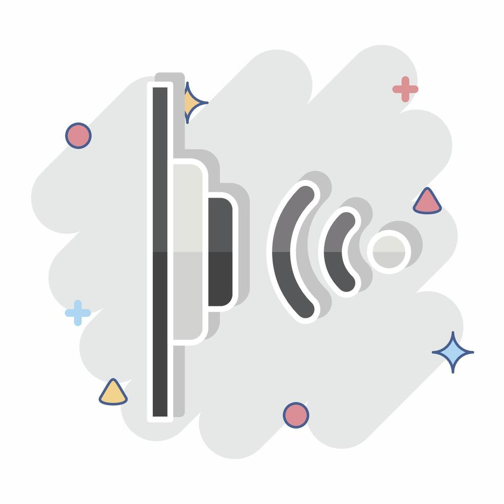 Icon Proximity Sensor. related to Sensors symbol. comic style. design editable vector