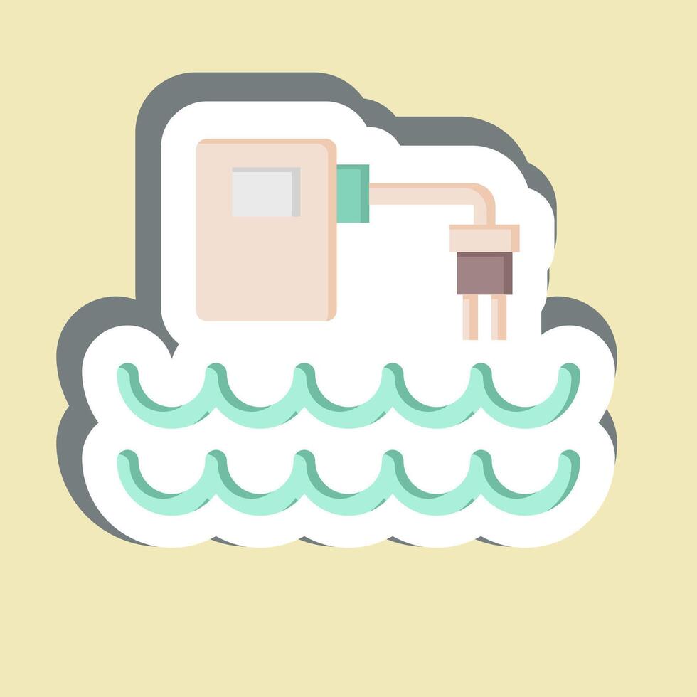 Sticker Water Quality Sensor. related to Sensors symbol. design editable vector