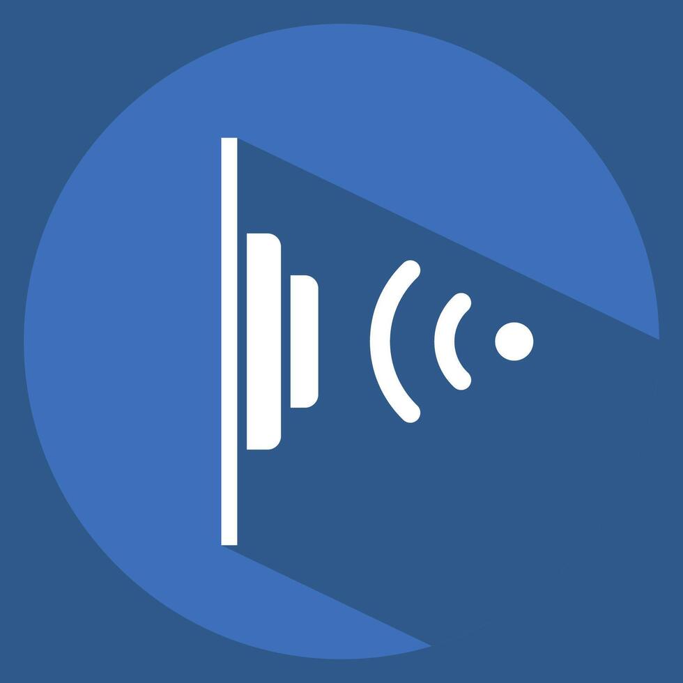 Icon Proximity Sensor. related to Sensors symbol. long shadow style. design editable vector