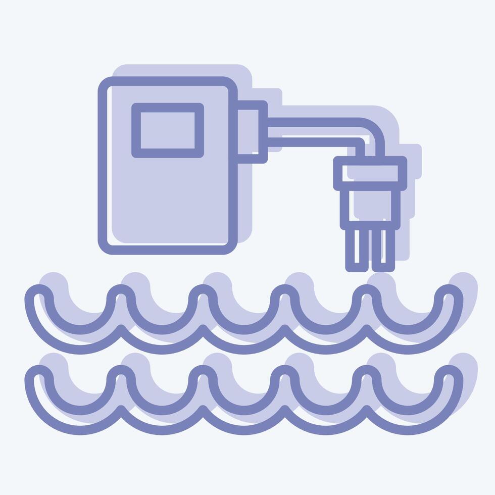 Icon Water Quality Sensor. related to Sensors symbol. two tone style. design editable vector