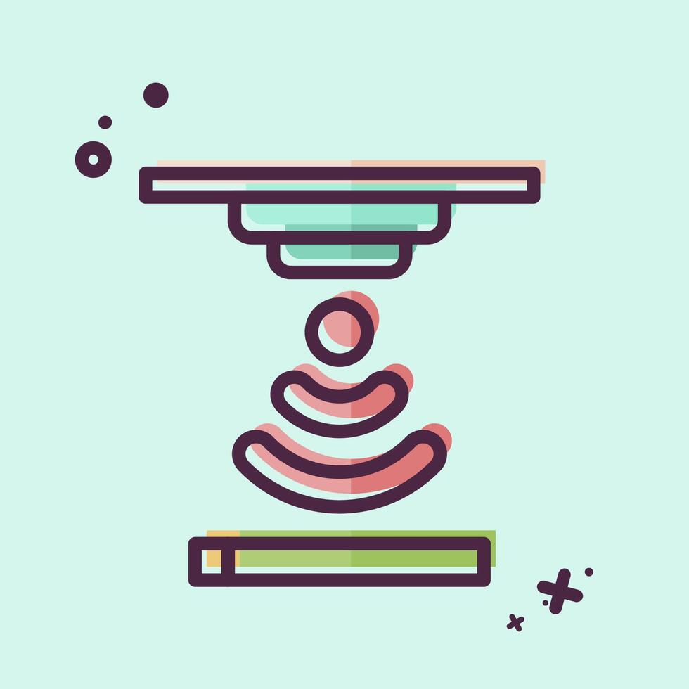 Icon Smoke Detector. related to Sensors symbol. MBE style. design editable vector