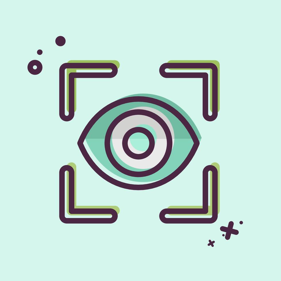 Icon Eye Tracking. related to Sensors symbol. MBE style. design editable vector