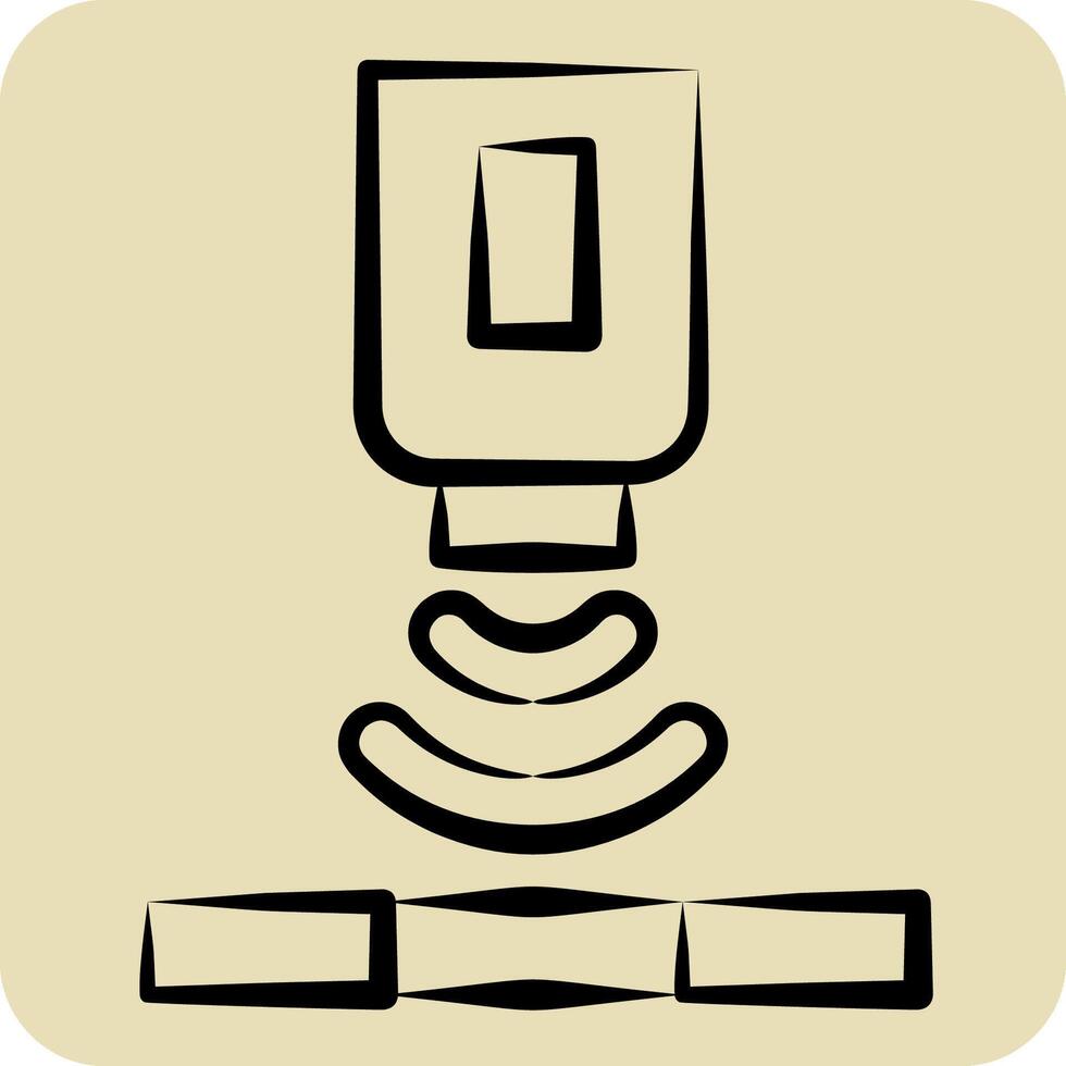 Icon Solor Sensor. related to Sensors symbol. hand drawn style. design editable vector