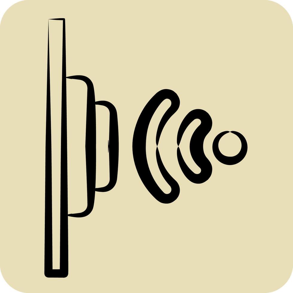 Icon Proximity Sensor. related to Sensors symbol. hand drawn style. design editable vector