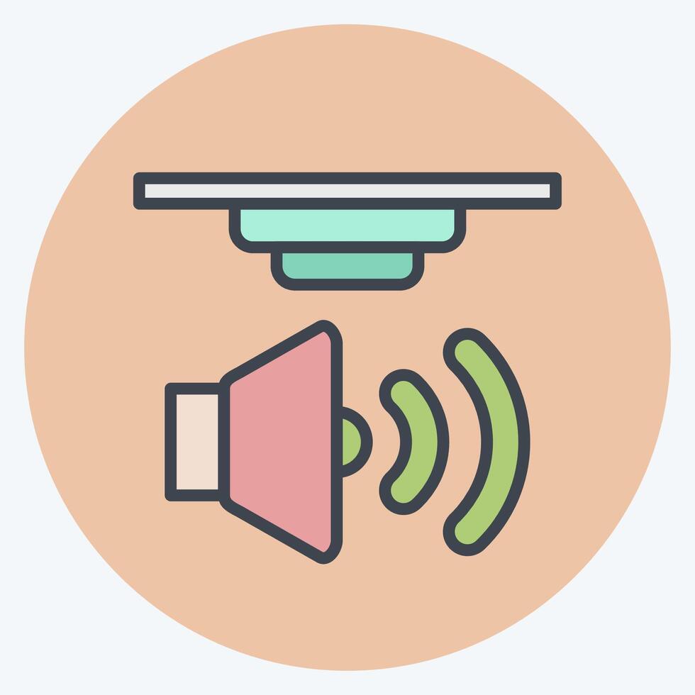 Icon Sound Sensors. related to Sensors symbol. color mate style. design editable vector