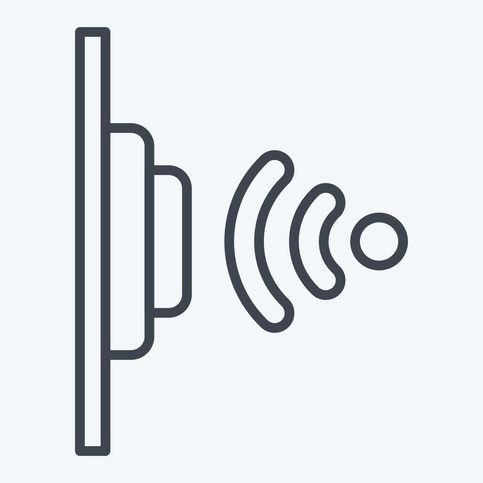 Icon Proximity Sensor. related to Sensors symbol. line style. design editable vector