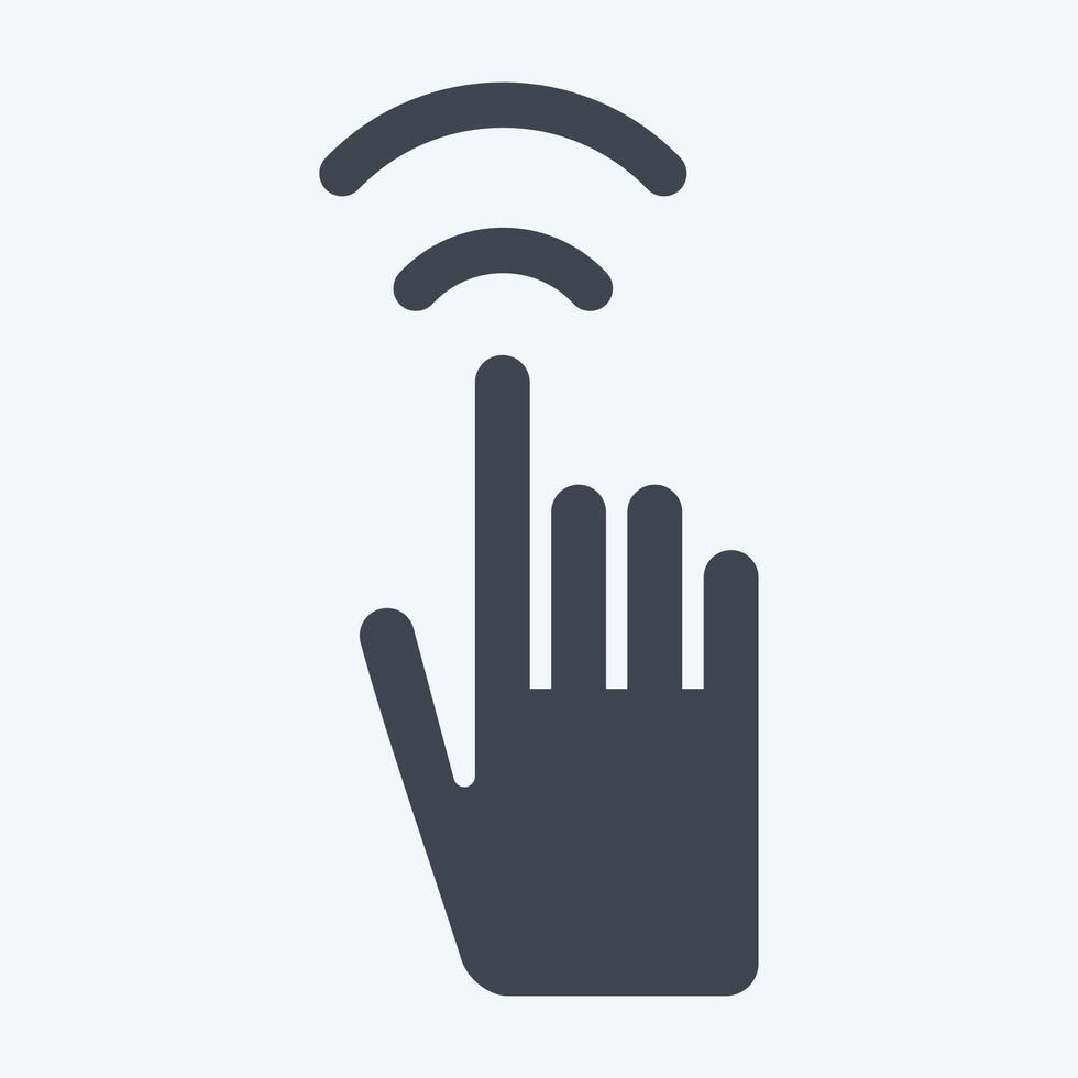 Icon Touch Sensor. related to Sensors symbol. glyph style. design editable vector