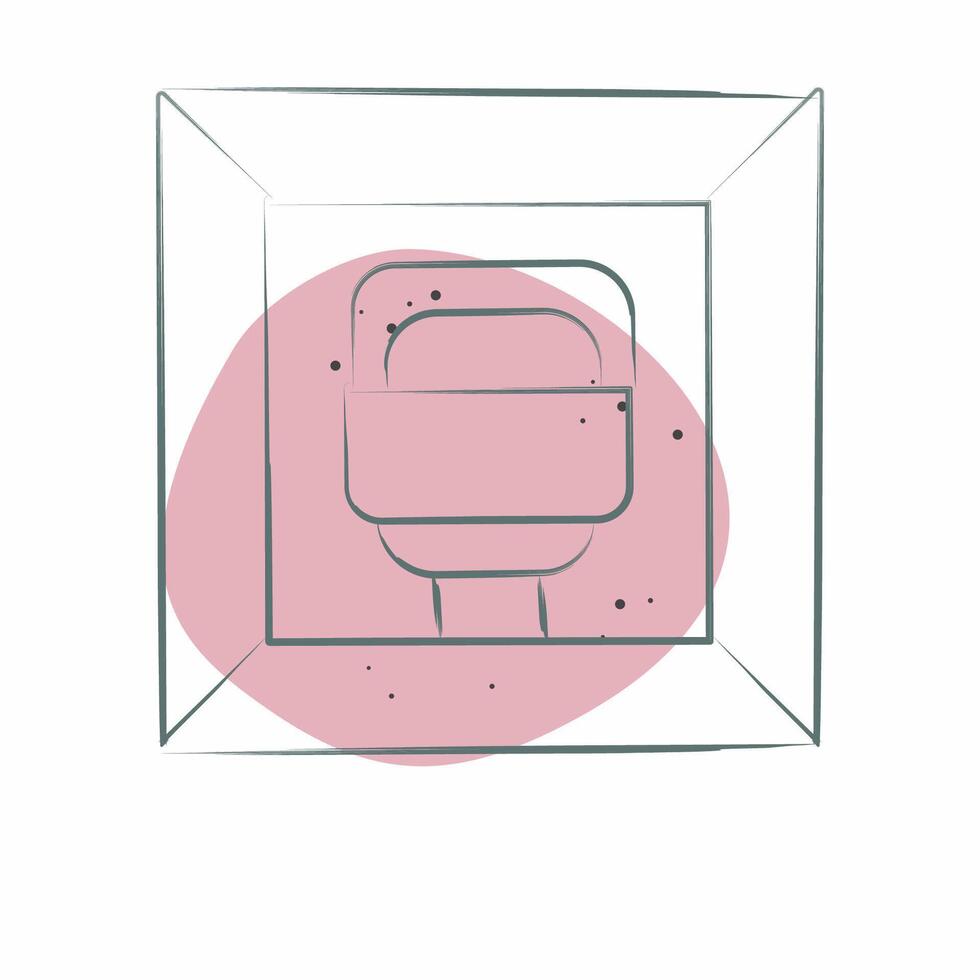 Icon Vr View. related to Metaverse symbol. Color Spot Style. design editable vector