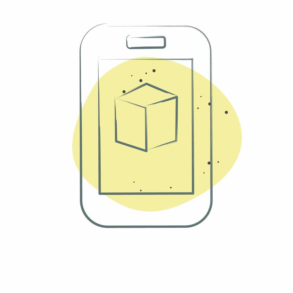 Icon Meta Cube. related to Metaverse symbol. Color Spot Style. design editable vector