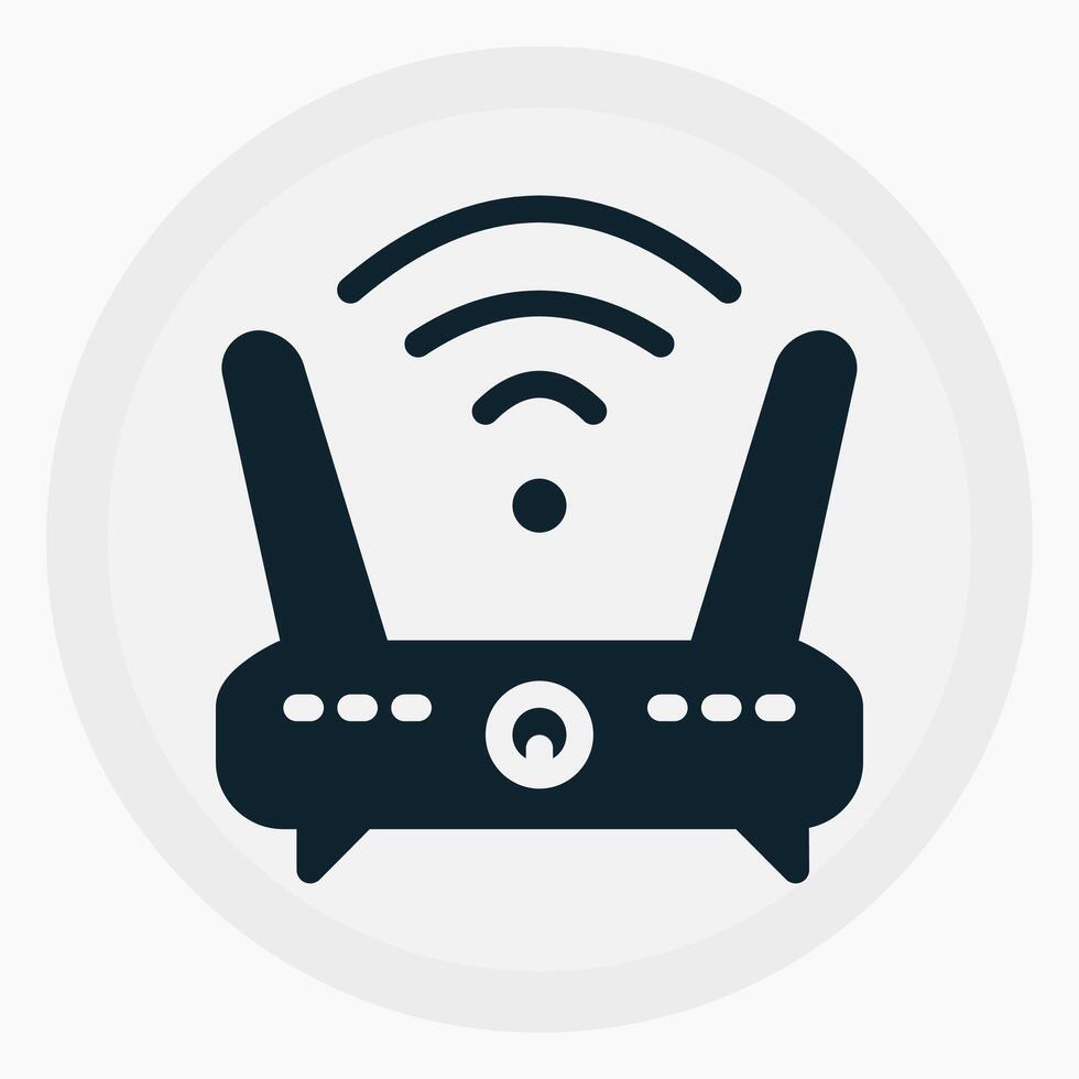IoT Gateway Icon in glyph style. Perfect for apps, websites, UI UX, presentations, or infographics. Editable illustration file with clean design and modern design. vector