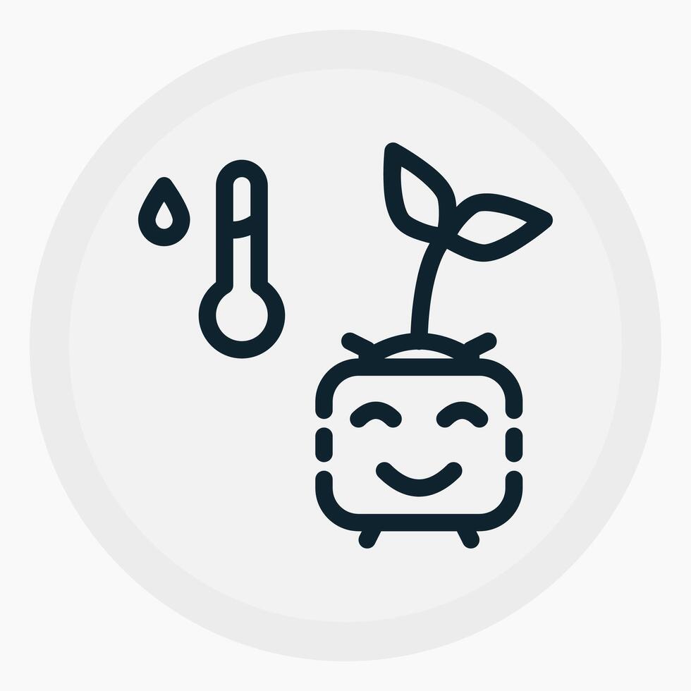 Smart Agriculture Icon in line style. Perfect for apps, websites, UI UX, presentations, or infographics. Editable illustration file with clean design and modern design. vector
