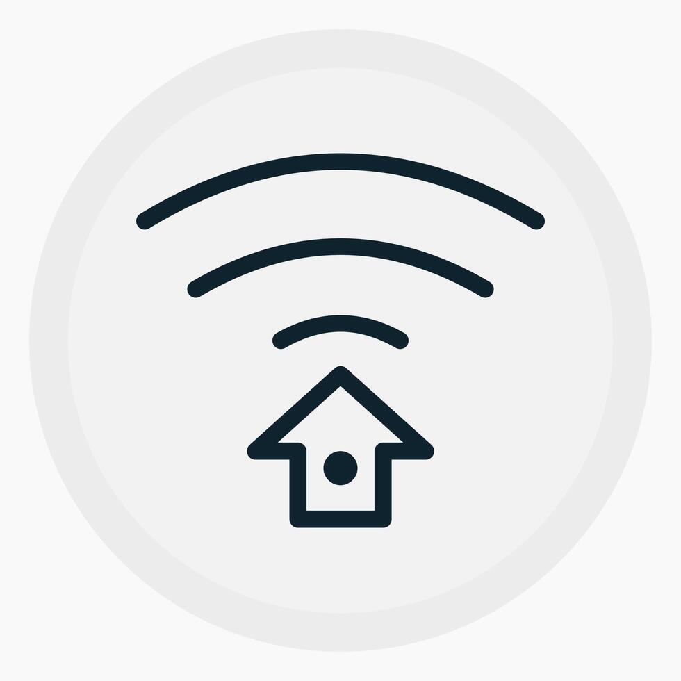 Tiny Smart Home Hub Icon in line style. Perfect for apps, websites, UI UX, presentations, or infographics. Editable illustration file with clean design and modern design. vector