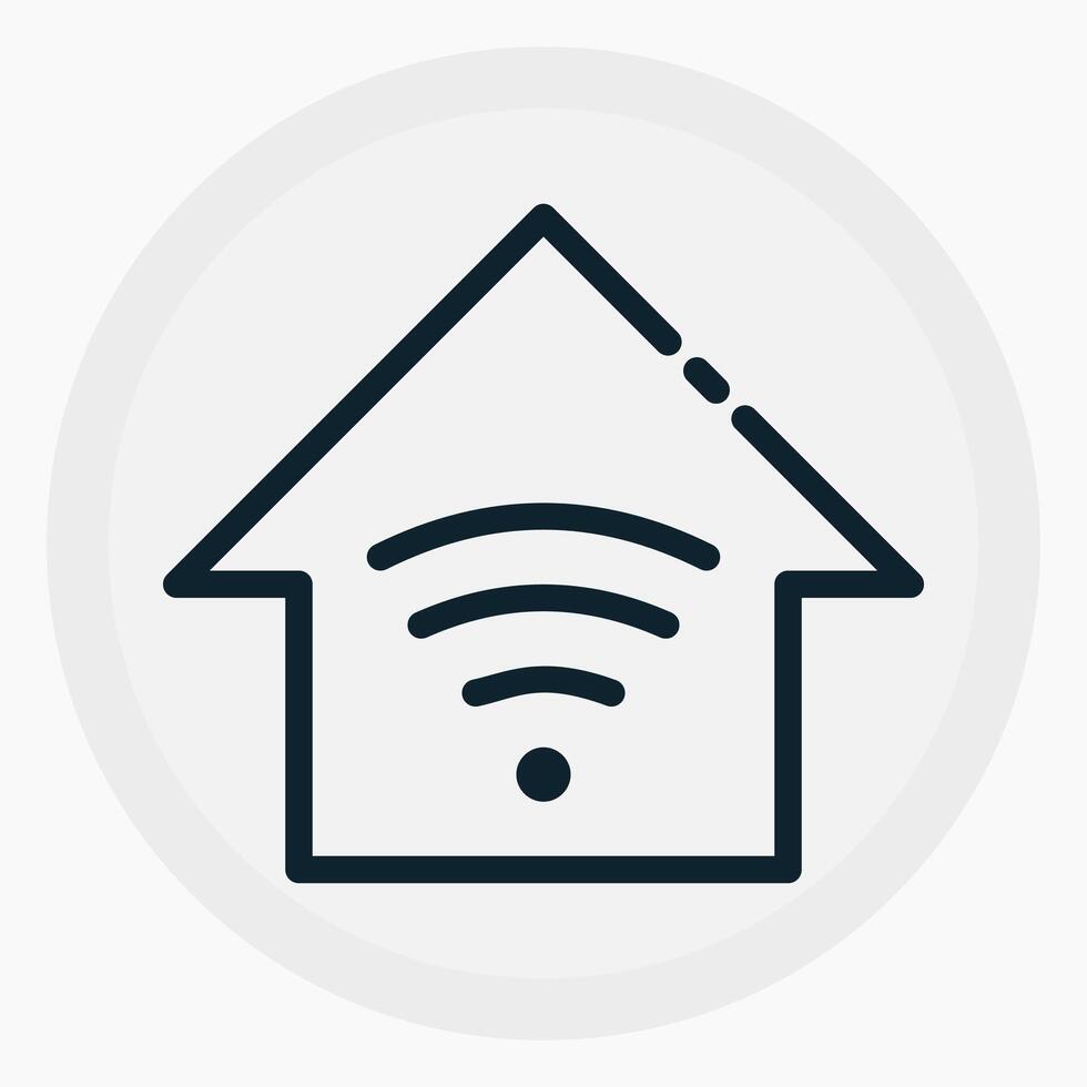 Smart Home Hub Icon in line style. Perfect for apps, websites, UI UX, presentations, or infographics. Editable illustration file with clean design and modern design. vector
