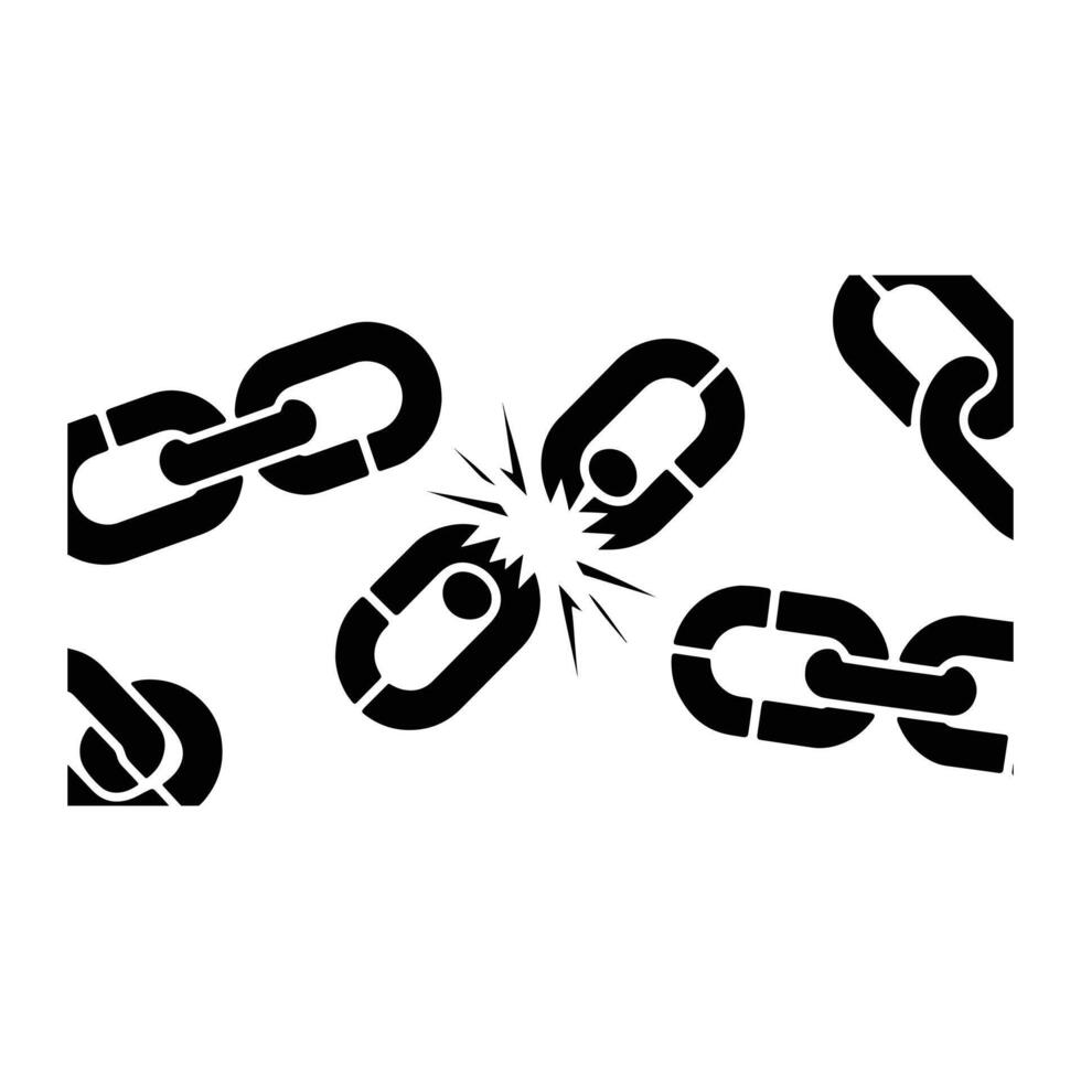 Broken chain links connection separation vector