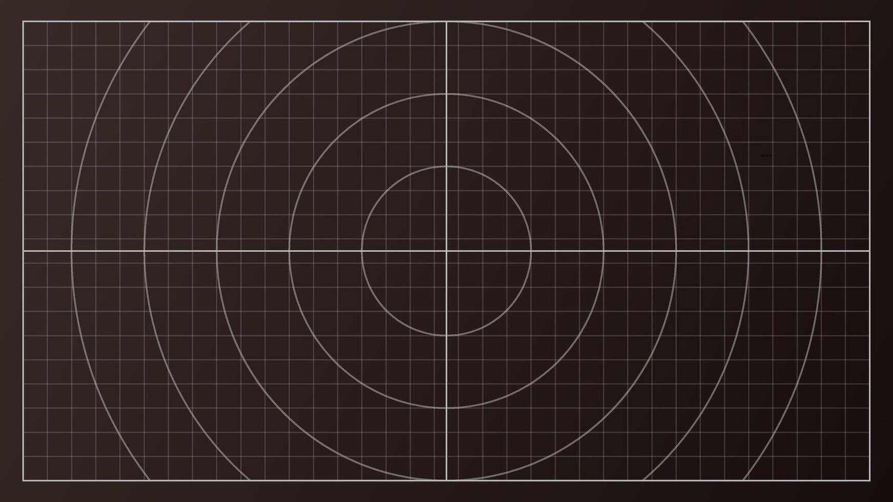 Grid background with line blueprint, black tech interface. Grid background with circular measure lines for hud, dashboard or virtual engineer display. vector
