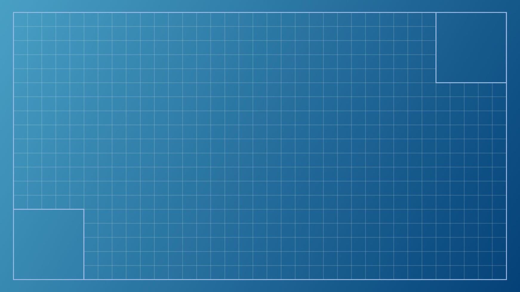 Blue print bg with graph grid over paper surface. This blueprint background fits architecture projects, measured plans, and technical chart designs. vector