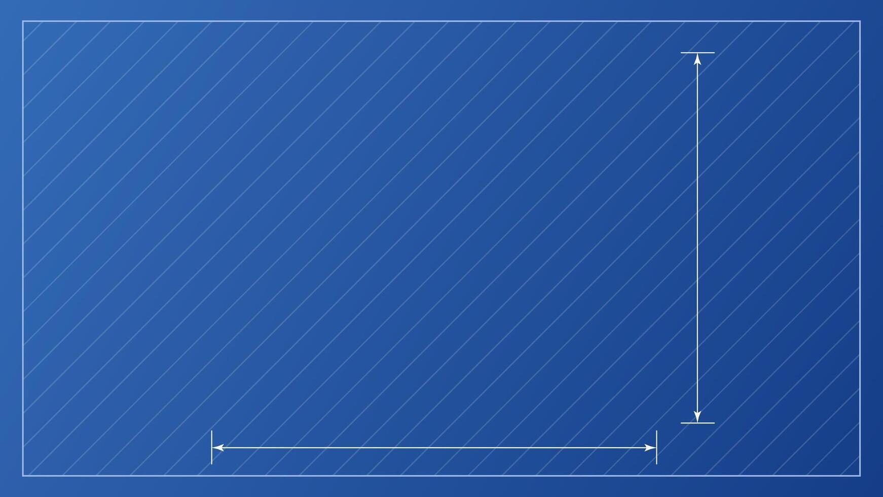 Blueprint background with graph grid and lines on blue paper. This blueprint bg is used for architecture projects, project plans, and technical chart layouts. vector