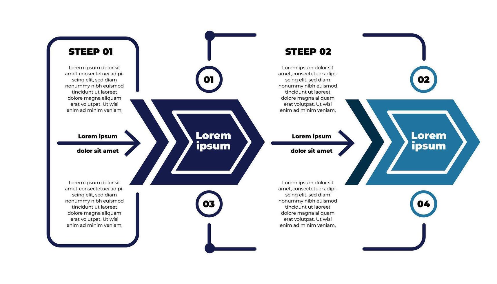 Process Diagram Circular Workflow Steps with Data Flow Illustration vector
