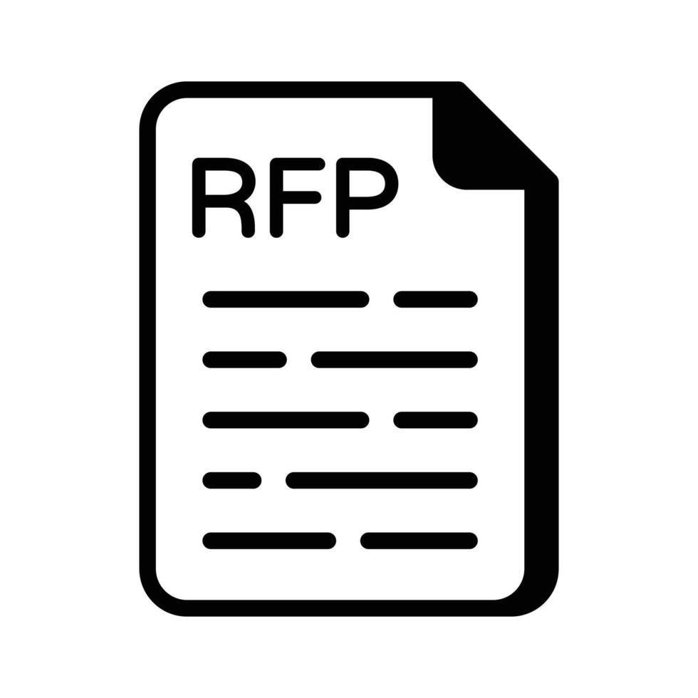 A solid style icon showing ref event proposal. vector