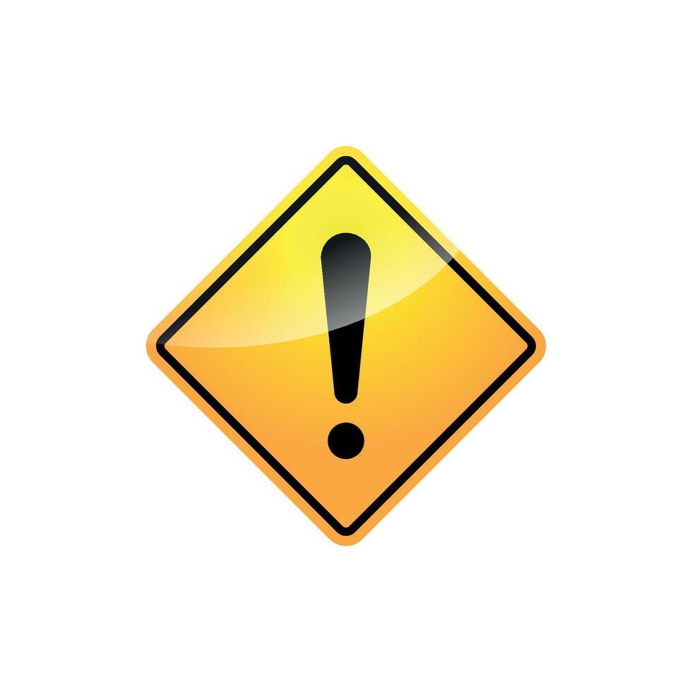 a caution sign, which is a visual communication tool used to warn people about potential hazards or risks. vector