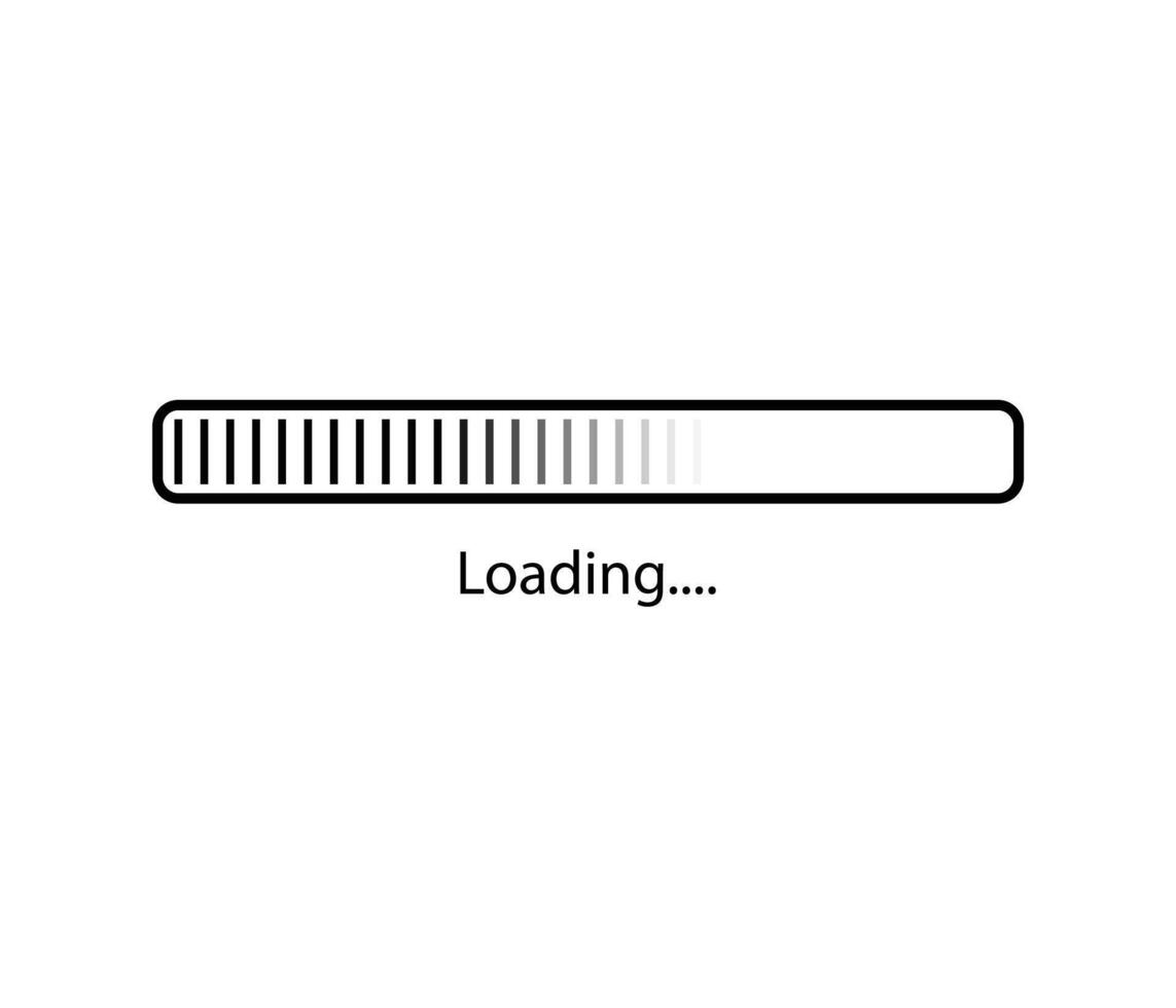 loading bar icon symbol. loading bar progress waiting vector