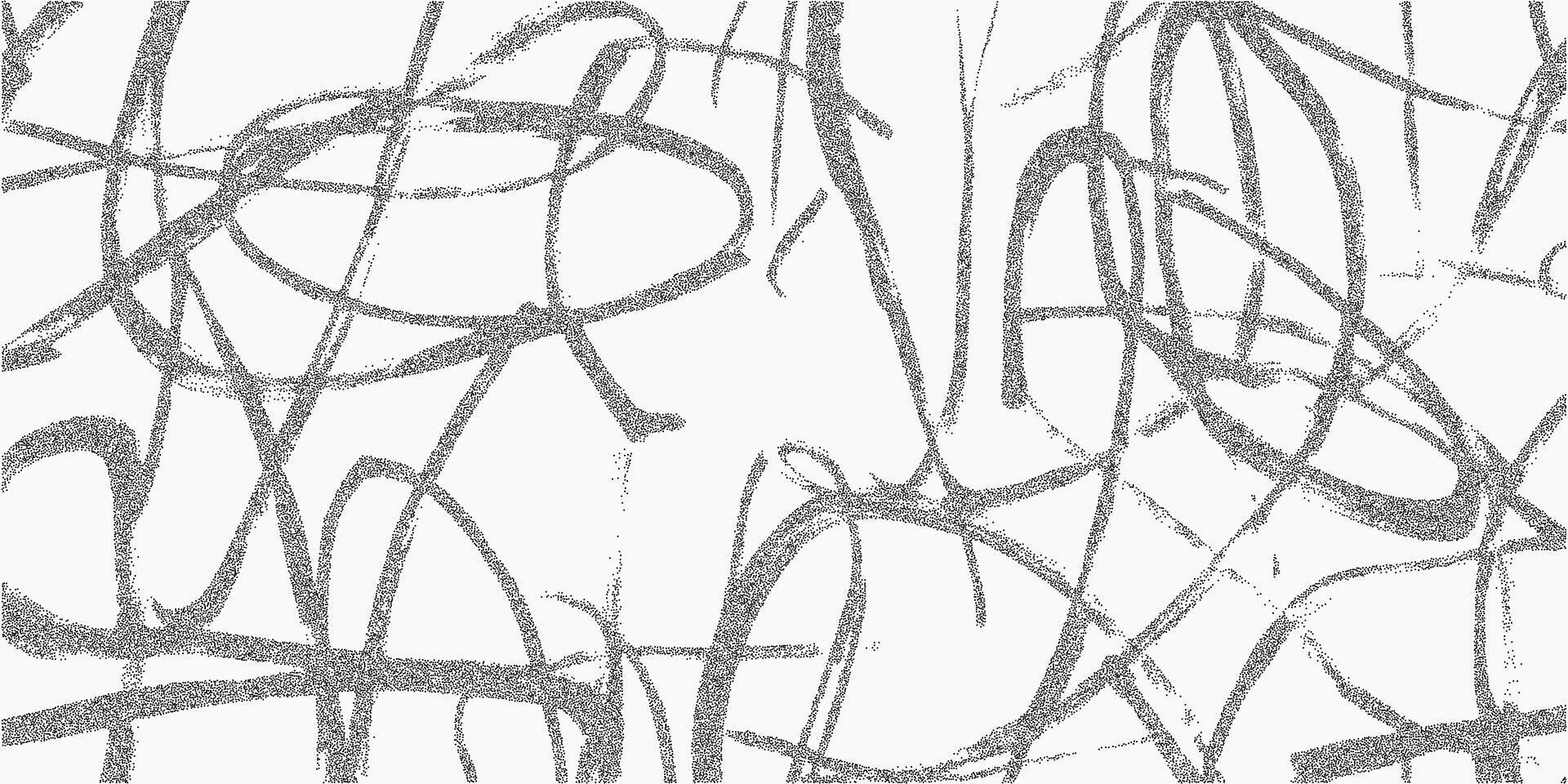 Crayon stripes and lines. Grainy silhouette with faded dust, stipple edges and threshold ink marks. Textured grit surface with retro noise and smudged stains. vector