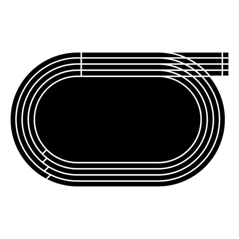 Running track icon isolated on white background Stadium with running track flat illustratio vector