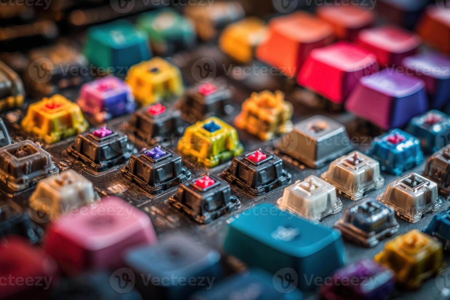 First-Person View of Replacing Mechanical Keyboard Switches with Colorful Caps photo