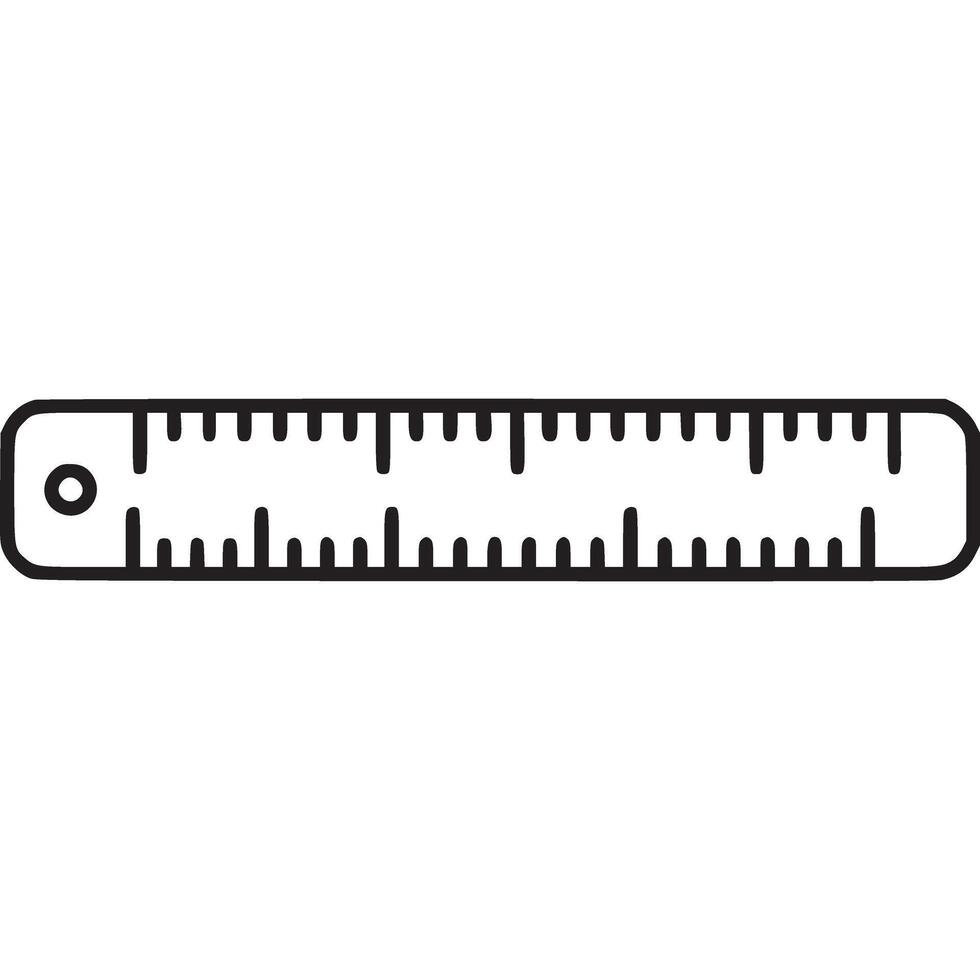 Precise ruler isolated on white background, an essential measuring tool for accurate drawings, designs, and technical work, perfect for architects and engineers with its clear scale vector