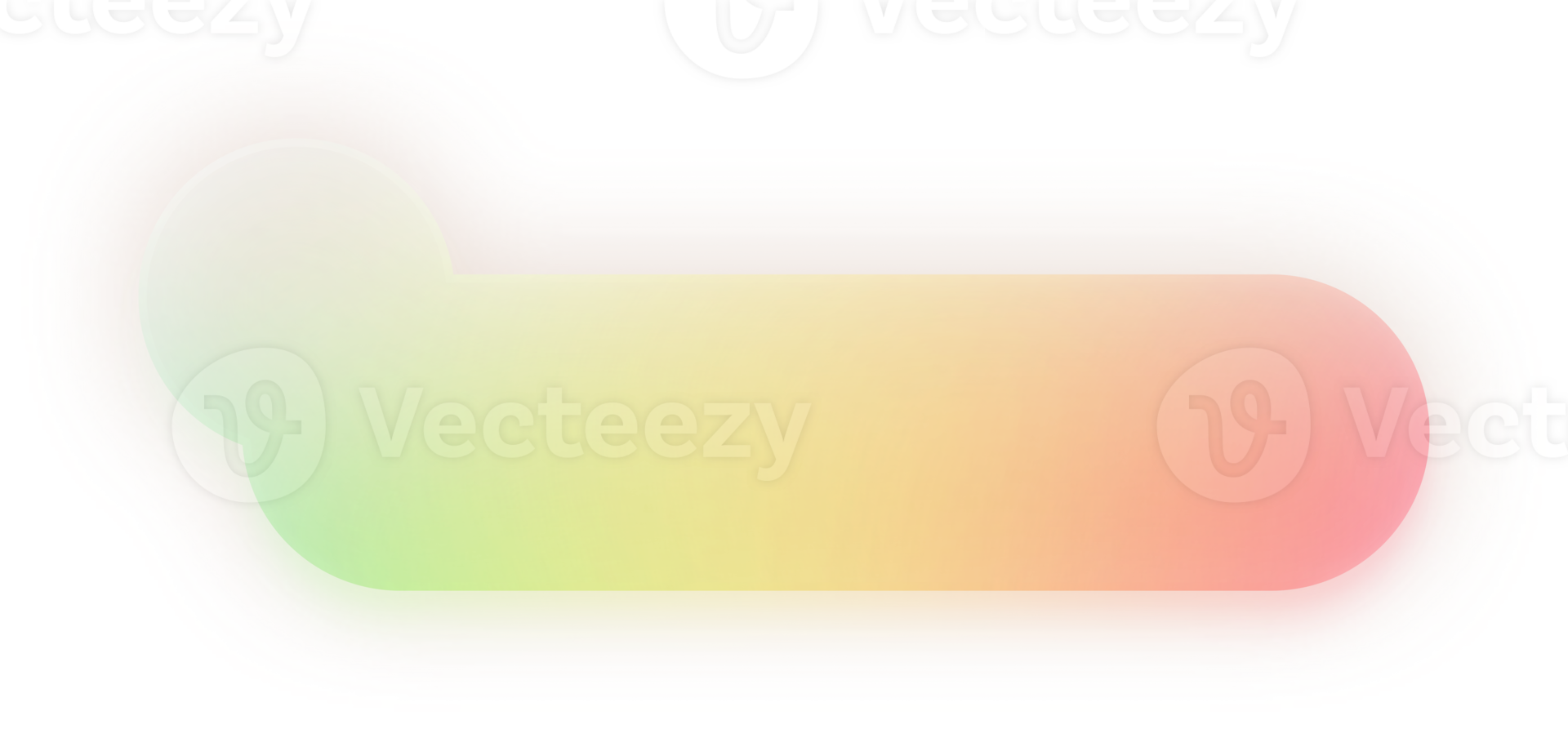 Gradient Neon Rounded Rectangle With Side Circle Icon Multicolor Shape With Soft Glow For Web And App Interface, UI UX Design Element, Colorful Call To Action Graphic png