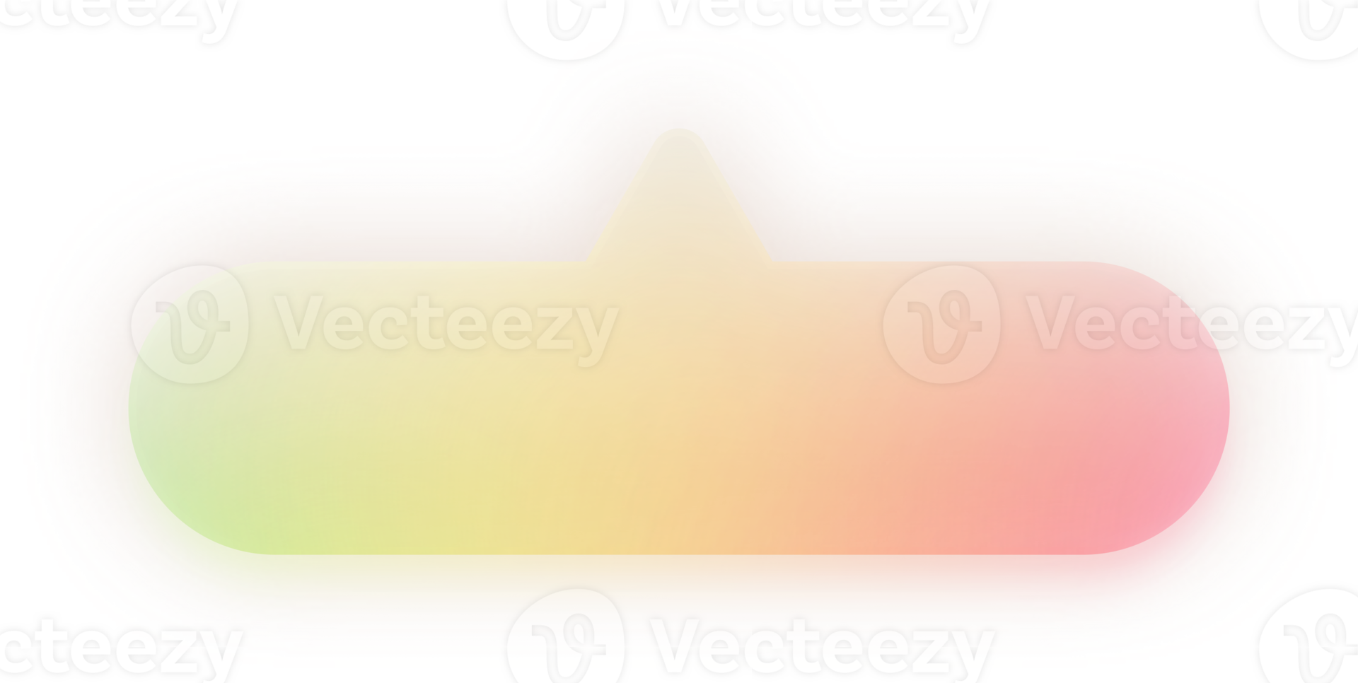 pente néon arrondi rectangle avec Haut Triangle icône multicolore forme avec doux lueur pour la toile et app interface, ui ux conception élément, coloré appel à action graphique png
