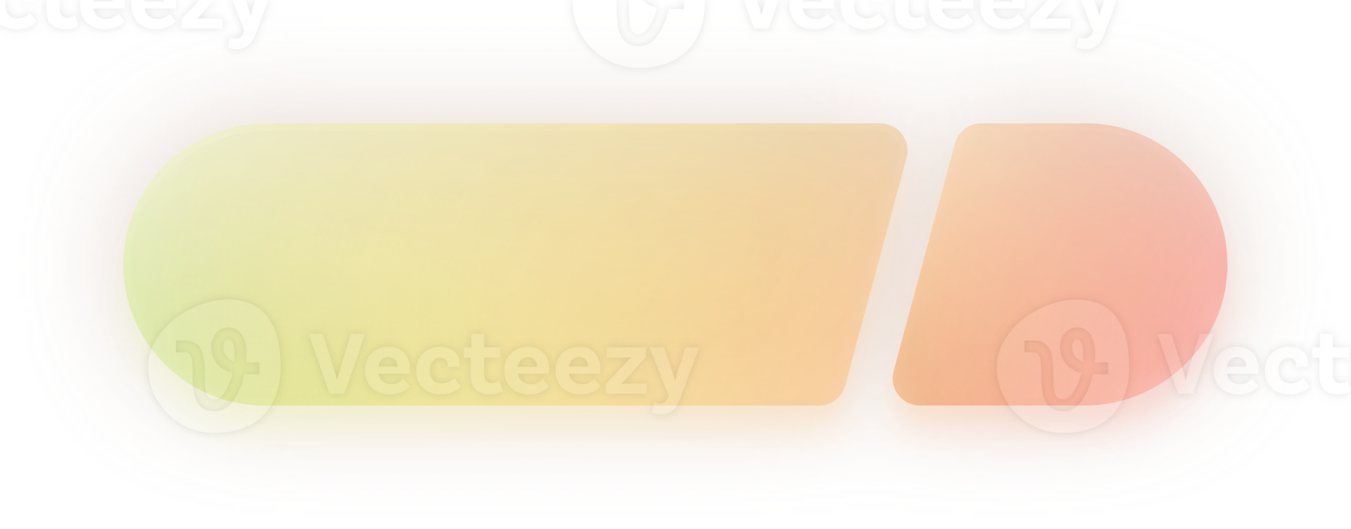 gradiente néon Dividido fim arredondado retângulo botão ícone multicolorido forma com suave brilho para rede e aplicativo interface, ui ux Projeto elemento, colorida ligar para açao gráfico png