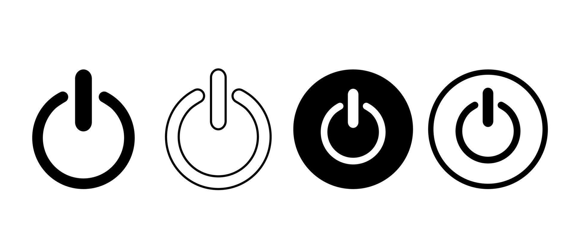 Isolate Power Button Icon, Turn on switch, Start, Shutdown, Electric illustration Icon, Business symbol for Media and Infographic vector