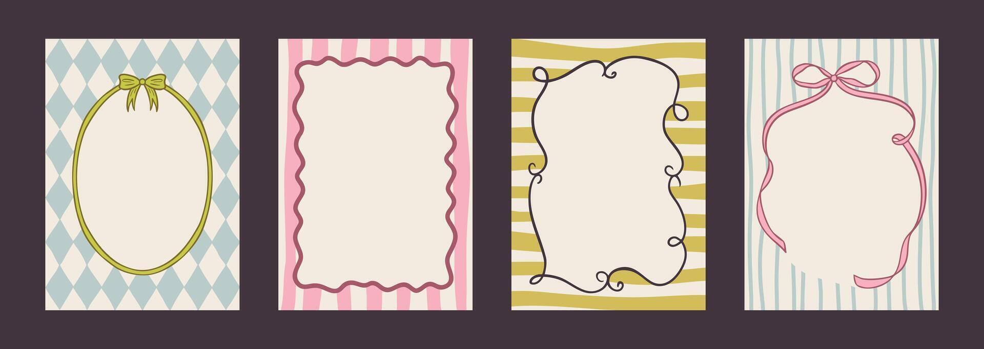 Decorative frames in various styles vector