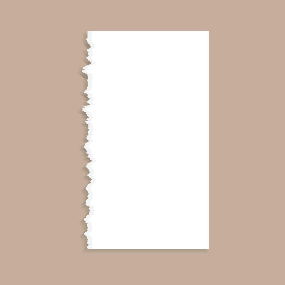 Torn paper on a beige surface vector